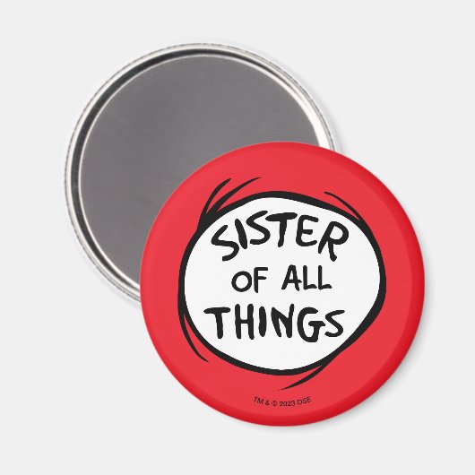 Das eine ist das Zweite - die Schwester aller Ding Magnet (Vorderseite/Rückseite)