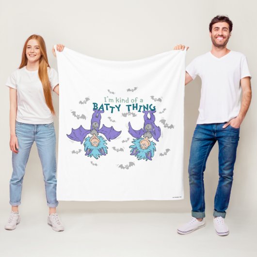 Das eine ist eine Art Batty-Sache Fleecedecke (Beispiel)