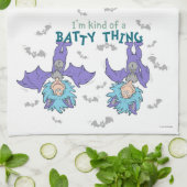 Das eine ist eine Art Batty-Sache Geschirrtuch (Gefaltet)