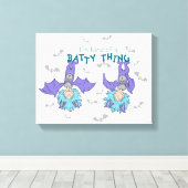 Das eine ist eine Art Batty-Sache Leinwanddruck (Insitu (Holzboden))