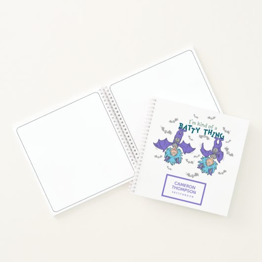 Das eine ist eine Art Batty-Sache Notizblock (Innenseite)