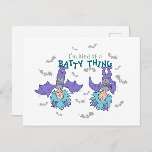 Das eine ist eine Art Batty-Sache Postkarte (Vorne/Hinten)