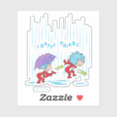 Das eine ist zwei glückliche Dinge Aufkleber (Blatt)