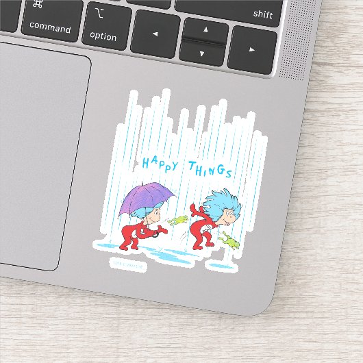 Das eine ist zwei glückliche Dinge Aufkleber (Detail)