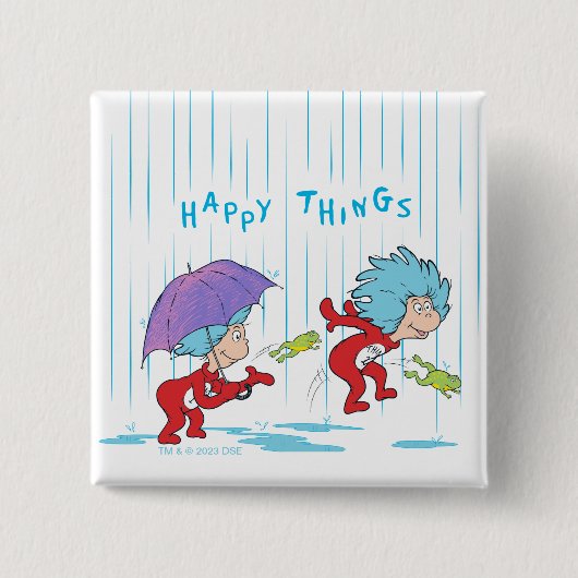 Das eine ist zwei glückliche Dinge Button (Vorderseite)