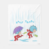 Das eine ist zwei glückliche Dinge Fleecedecke (Vorderseite)