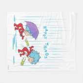 Das eine ist zwei glückliche Dinge Fleecedecke (Vorderseite (Horizontal))