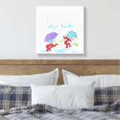Das eine ist zwei glückliche Dinge Leinwanddruck (Insitu (Schlafzimmer))