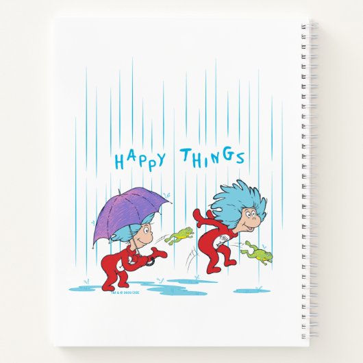 Das eine ist zwei glückliche Dinge Notizblock (Rückseite)