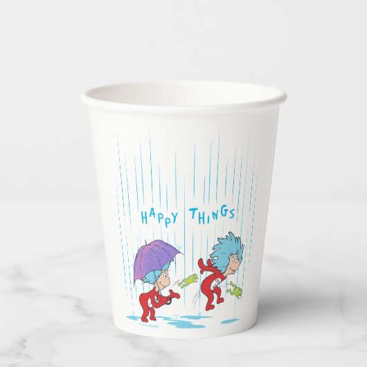 Das eine ist zwei glückliche Dinge Pappbecher (Rückseite)