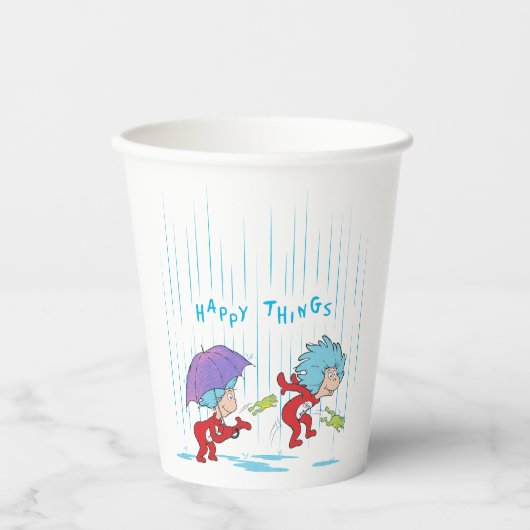 Das eine ist zwei glückliche Dinge Pappbecher (Vorderseite)