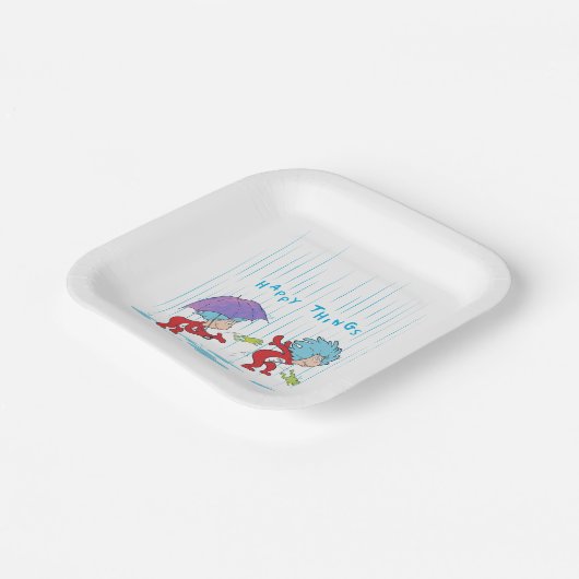 Das eine ist zwei glückliche Dinge Pappteller (Gewinkelt)