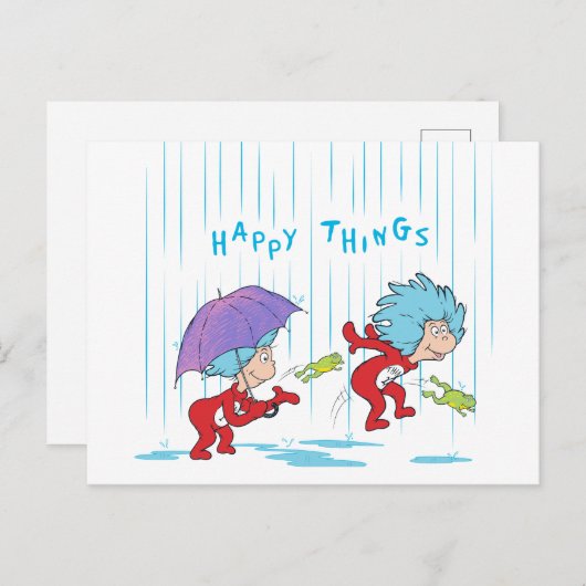 Das eine ist zwei glückliche Dinge Postkarte (Vorne/Hinten)