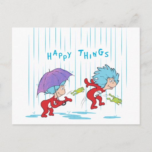 Das eine ist zwei glückliche Dinge Postkarte (Vorderseite)