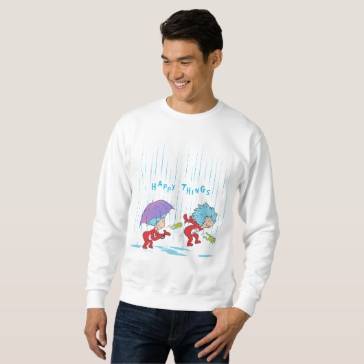 Das eine ist zwei glückliche Dinge Sweatshirt (Vorne ganz)