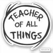 Das Eine - Lehrer aller Dinge Aufkleber (Vorderseite)