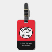 Das Eine - Lehrer aller Dinge Gepäckanhänger (Vorderseite vertikal)