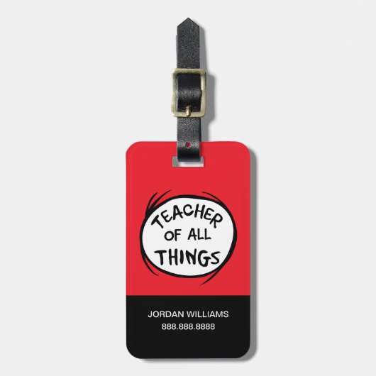 Das Eine - Lehrer aller Dinge Gepäckanhänger (Vorderseite vertikal)