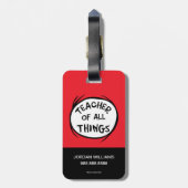 Das Eine - Lehrer aller Dinge Gepäckanhänger (Rückseite vertikal)