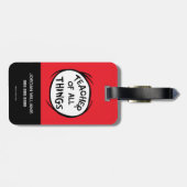 Das Eine - Lehrer aller Dinge Gepäckanhänger (Rückseite horizontal)