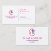 Das einfach unwiderstehliche Mädchen Visitenkarte (Vorne/Hinten)