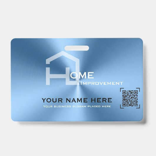 Das einfache, blaue minimalistische, moderne Unter Ausweis (Front)