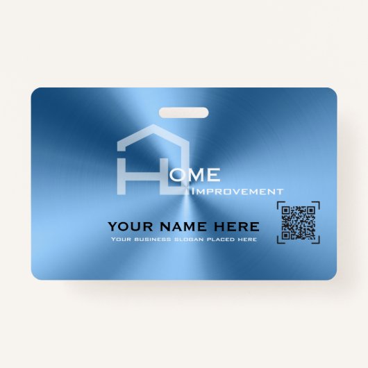 Das einfache, blaue minimalistische, moderne Unter Ausweis (Vorderseite)