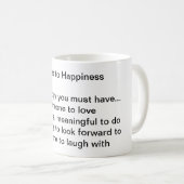 Das einfache Geheimnis des Glücks Kaffeetasse (VorderseiteRechts)