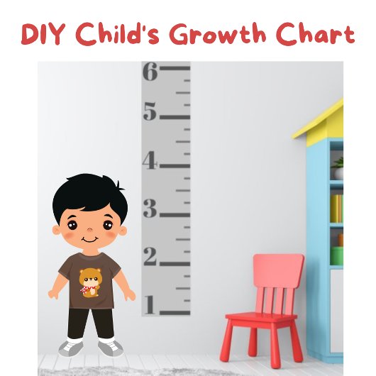 Das einfache Gray Child's Growth Chart Poster