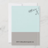 Das einfache Mini Blue Gray zum Geburtstag Einladung (Rückseite)