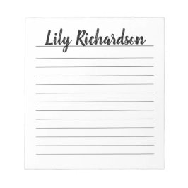 Das einfache, minimalistische Notizblock in Schwar