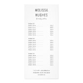 Das einfache, moderne Menü in Schwarz und Weiß (Vorne)