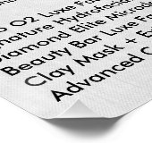 Das einfache Poster des grauen Beauty Salon Servic (Ecke)