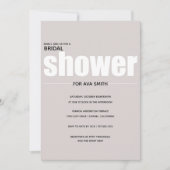 Das einfache, rosafarbene Brautparty Einladung (Vorderseite)