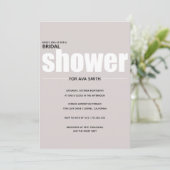 Das einfache, rosafarbene Brautparty Einladung (Stehend Vorderseite)