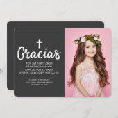 Das einfache und moderne Foto Cross Communitys Gra Dankeskarte (Vorne/Hinten)