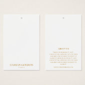 Das einfache, weiße und goldene Markenzeichen Hang (Vorne & Hinten)