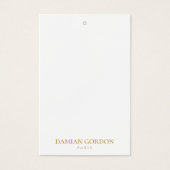 Das einfache, weiße und goldene Markenzeichen Hang (Vorderseite)