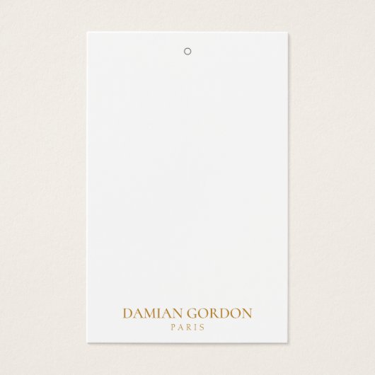 Das einfache, weiße und goldene Markenzeichen Hang (Vorderseite)