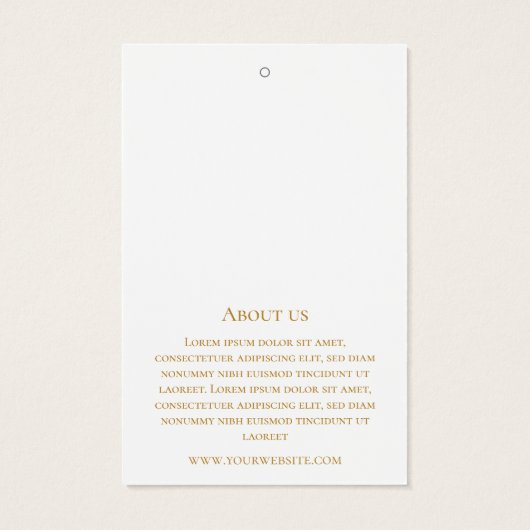 Das einfache, weiße und goldene Markenzeichen Hang (Rückseite)