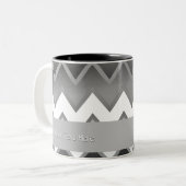 Das einfache ZigZag-Monochrom Zweifarbige Tasse (Vorderseite Links)
