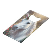 „Das Einhorn des Noel“ Geldbeutel Flaschenöffner (Rückseite Schrägansicht)