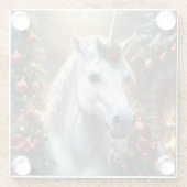 „Das Einhorn des Noel“ Glasuntersetzer (Rückseite)