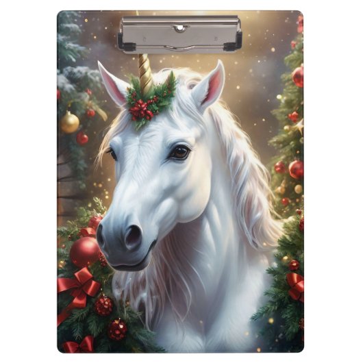 „Das Einhorn des Noel“ Klemmbrett (Vorderseite)