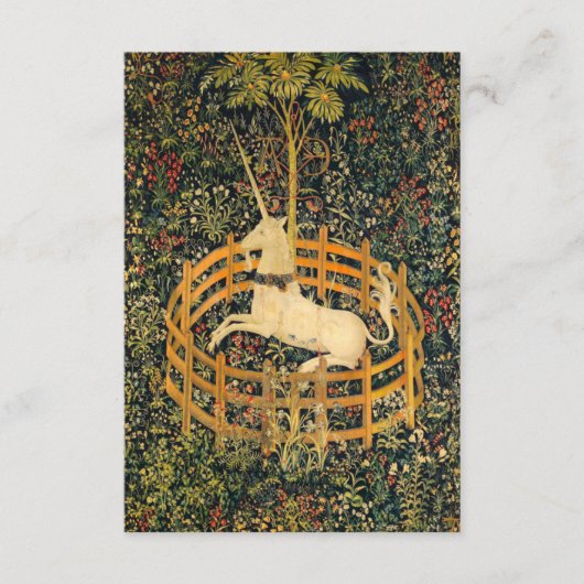 Das Einhorn in Gefangenschaft Begleitkarte (Vorderseite)