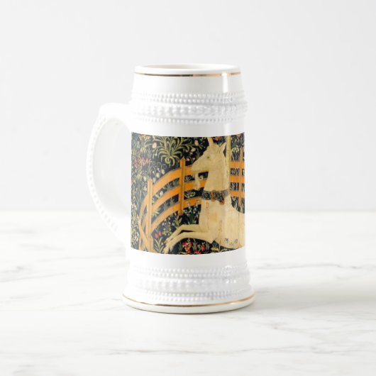 Das Einhorn in Gefangenschaft Bierglas (Vorderseite Links)