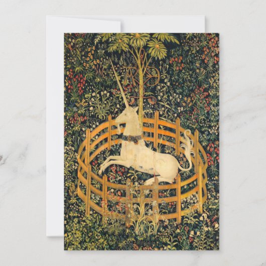 Das Einhorn in Gefangenschaft Einladung (Vorderseite)