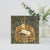 Das Einhorn in Gefangenschaft Einladung (Stehend Vorderseite)