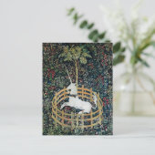 Das Einhorn in Gefangenschaft, Fantasy-Einhorn, Postkarte (Stehend Vorderseite)