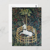 Das Einhorn in Gefangenschaft, Fantasy-Einhorn, Postkarte (Vorne/Hinten)